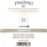 Pirastro Piranito Violin Einzelsaite D mit Kugel 4/4 - Musik-Ebert Gmbh
