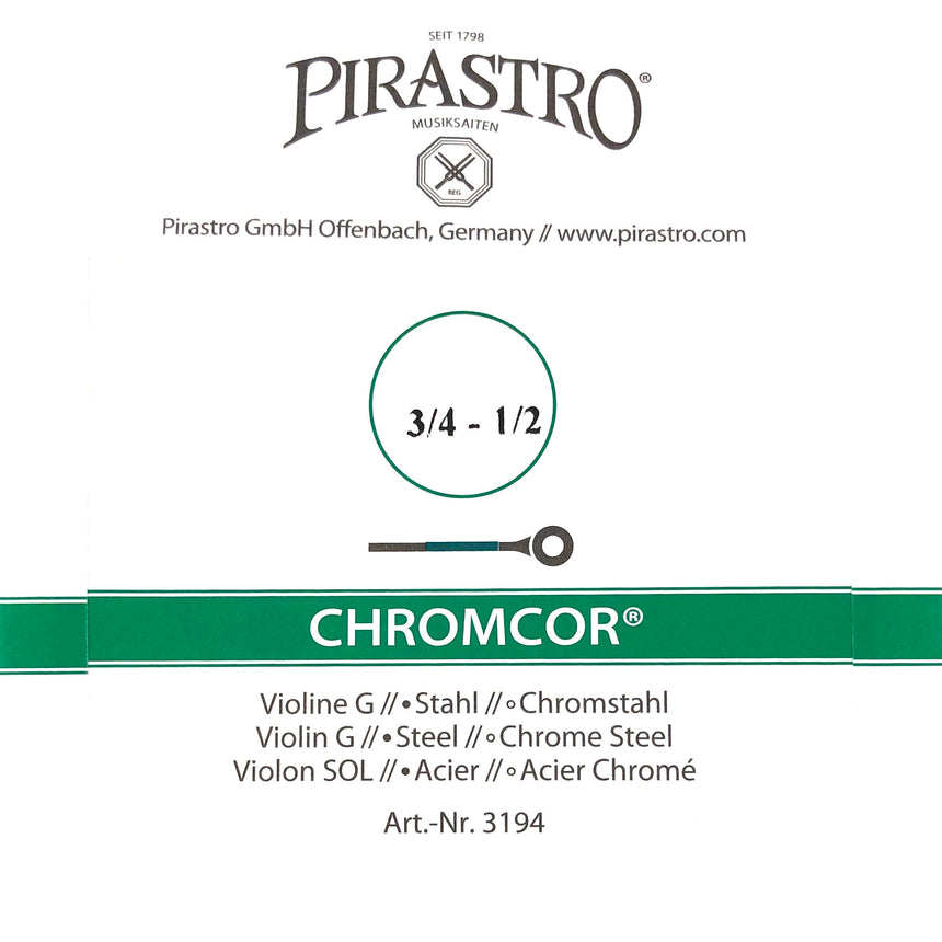 Pirastro Chromcor Violin Einzelsaite G mit Kugel 3/4-1/2 - Musik-Ebert Gmbh