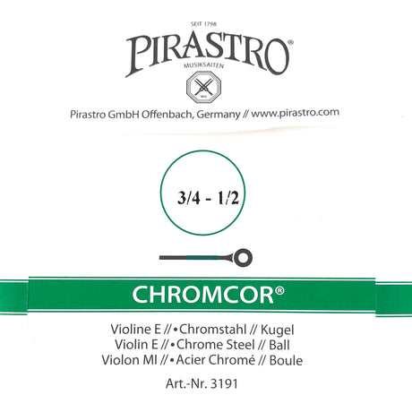 Pirastro Chromcor Violin Einzelsaite E mit Kugel 3/4-1/2 - Musik-Ebert Gmbh