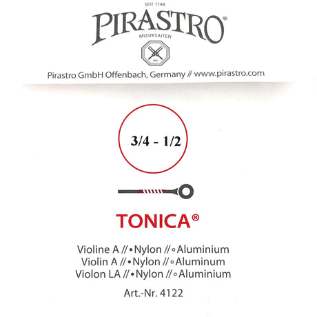 Pirastro Tonica Violin Einzelsaite A mit Kugel 3/4-1/2 - Musik-Ebert Gmbh