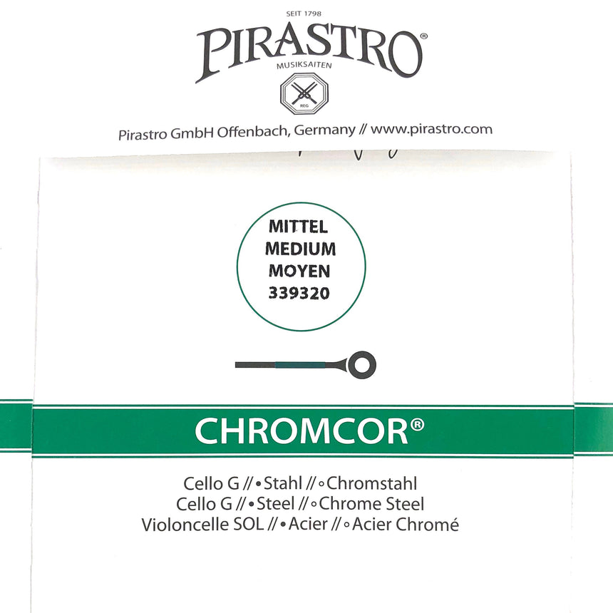 Pirastro Chromcor Cello Einzelsaite G mit Kugel Medium 4/4 - Musik-Ebert Gmbh