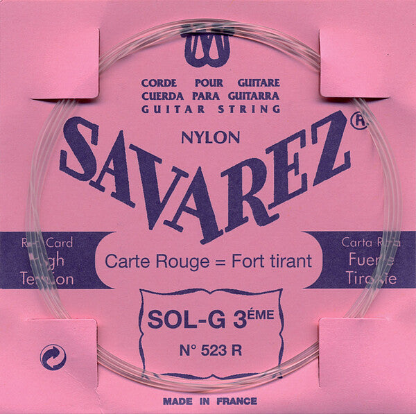 Savarez 525R Traditional Concert Rot Einzelsaiten Nylon für Konzertgitarre - Musik-Ebert Gmbh